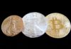 Cena zlata letos stoupla o čtvrtinu, stříbra o třetinu bitcoin-zlato, mince