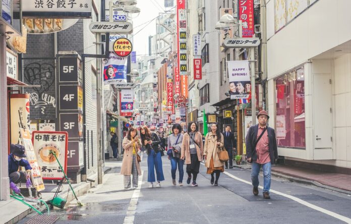 turismus, Japonsko, cestování, turisté