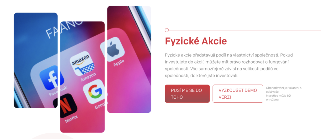 Fyzické akcie na INVESTAGO
